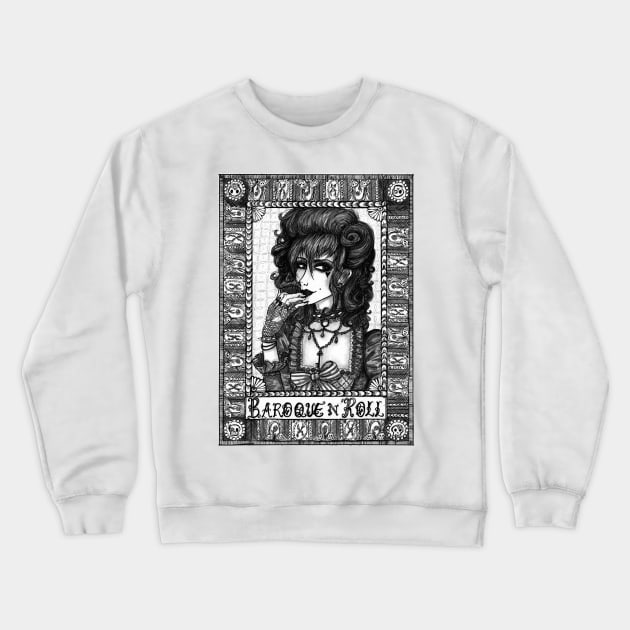 Baroque and Roll Crewneck Sweatshirt by lovefromsirius